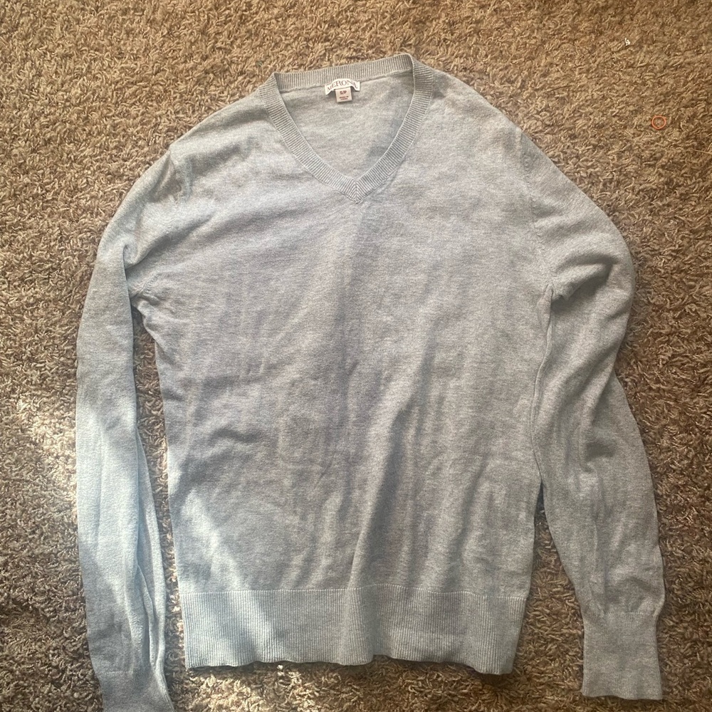 Men’s Merona V-neck gray sweater - small.